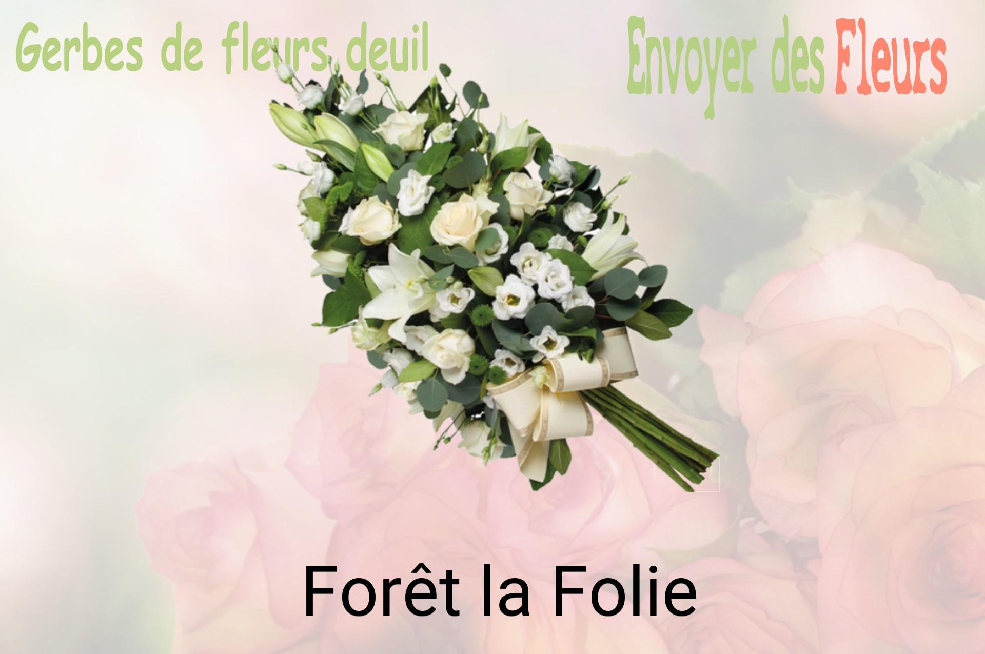 Gerbe de fleurs de deuil livrée à Forêt-la-Folie